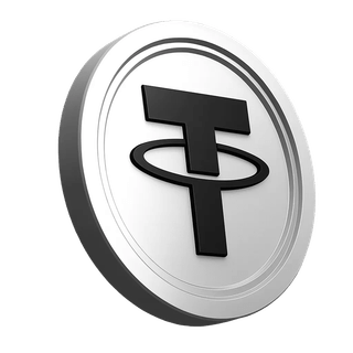 Tether USDT coin element on trading community trust section